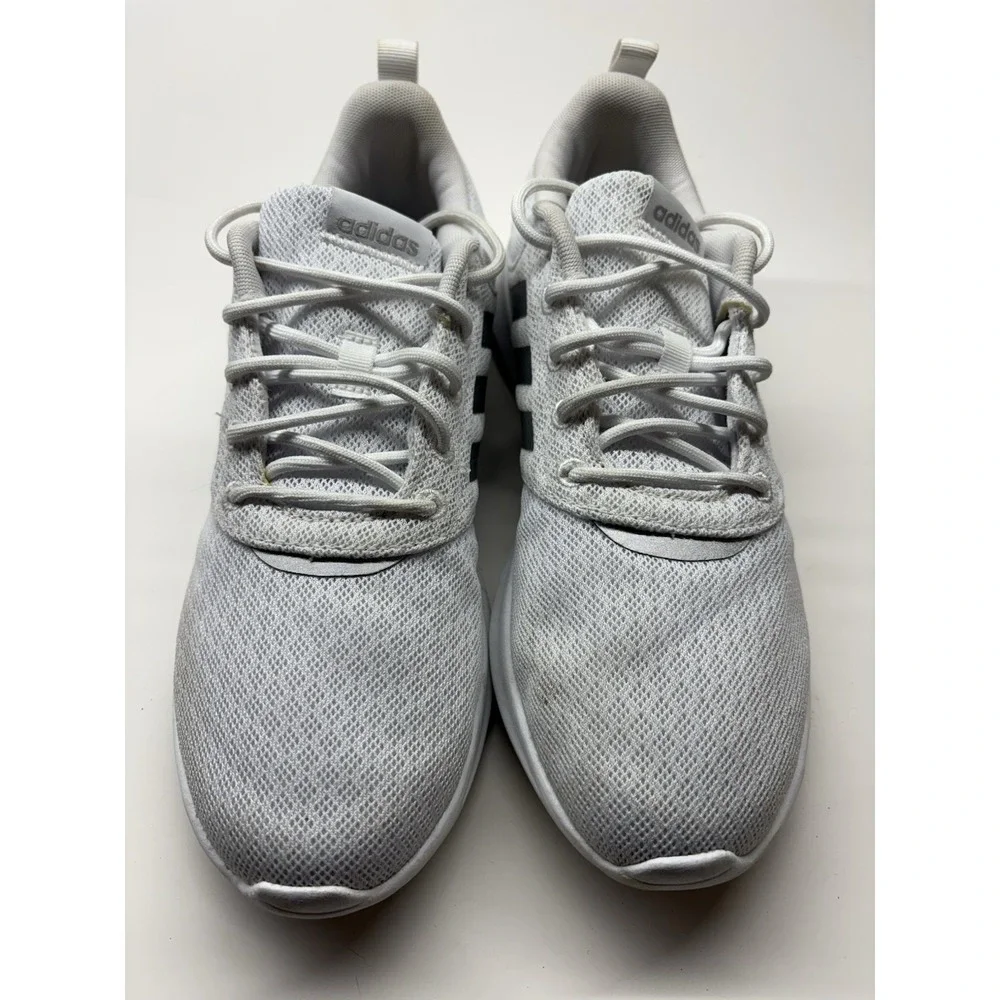 Adidas Cloud foam QT Racer 2.0 White Silver Metallic Women's 9 FY8313 Sporty